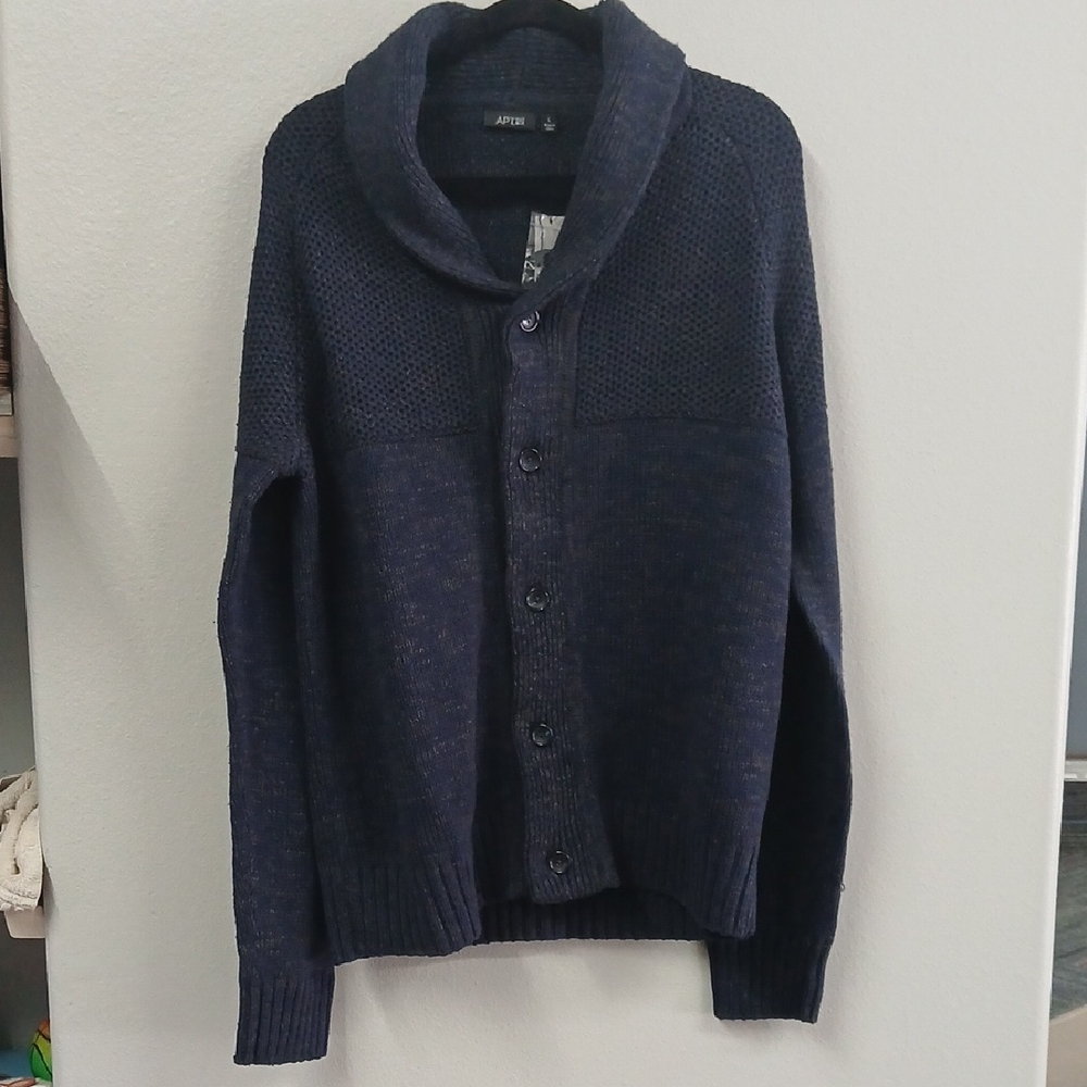 Apt. 9 Men's Deep Blue Cardigan Sweater